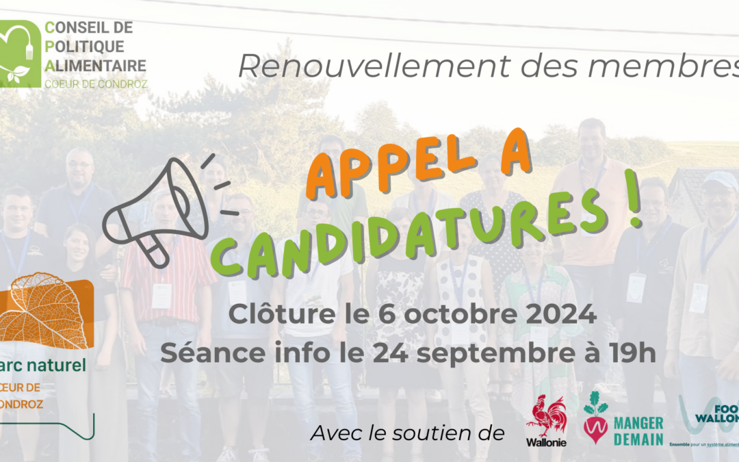 CPA Cœur de Condroz – Appel à candidatures !